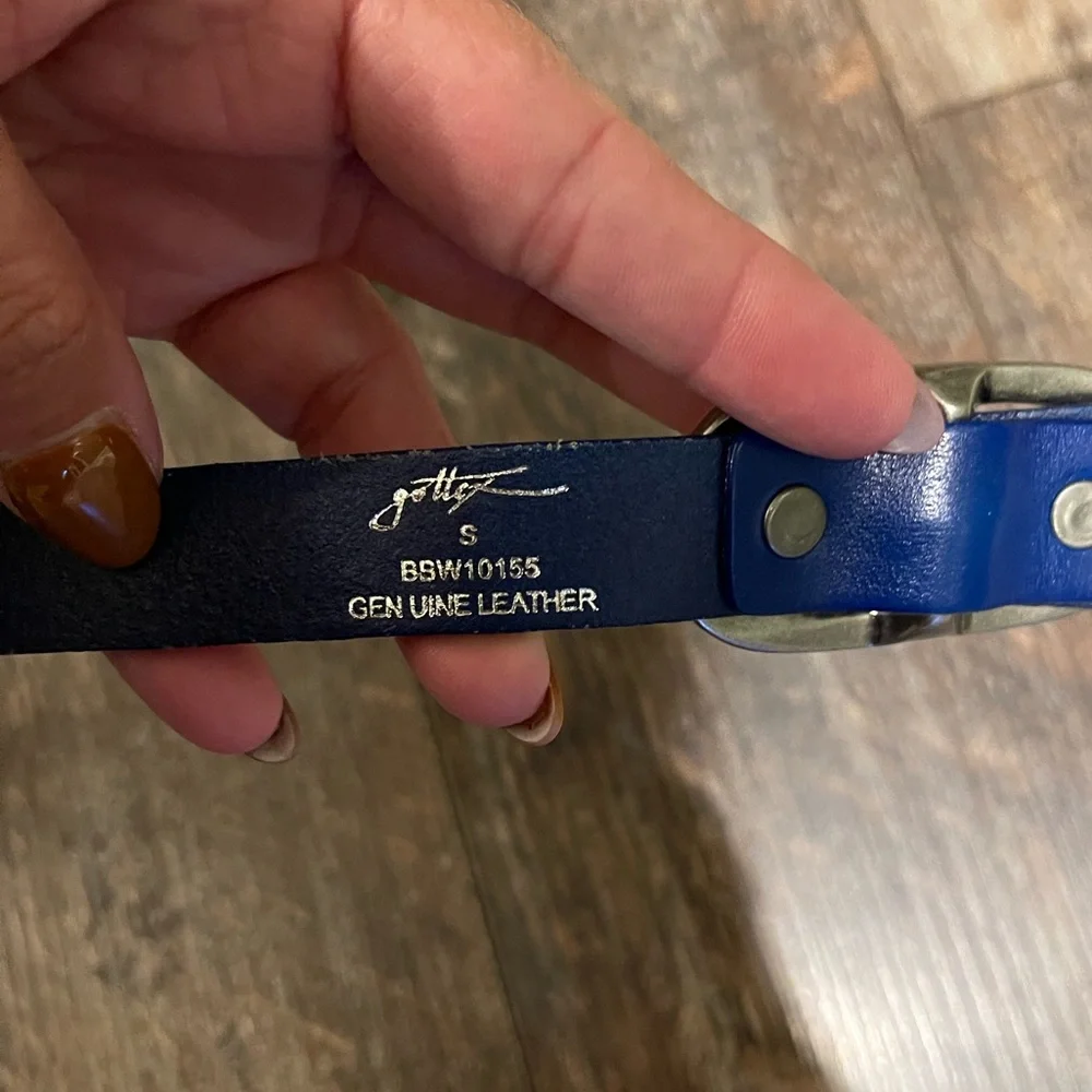 🌺Gottex Blue Belt with Silver Buckle